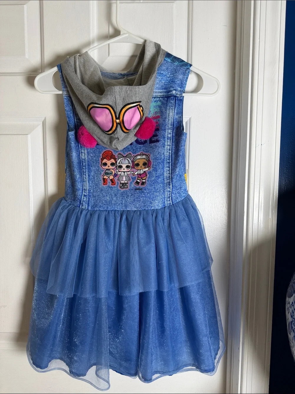 L.O.L. Surprise! Blue and Yellow Tulle Character Dress Size 7-8